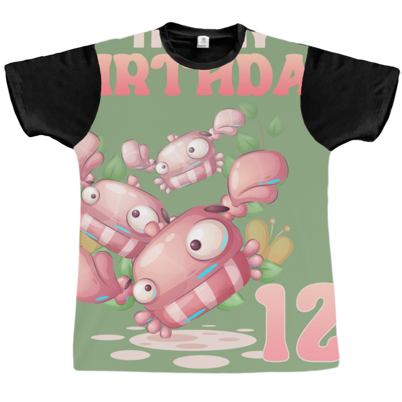 Cute Crab Its My 12th Birthday Funny Graphic T-shirt | Artistshot