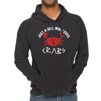 Crab Lover Girl Nostalgia Vintage Hoodie | Artistshot