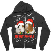 Funny Guinea Pig Merry Pigamas Christmas Tumblr Zipper Hoodie | Artistshot