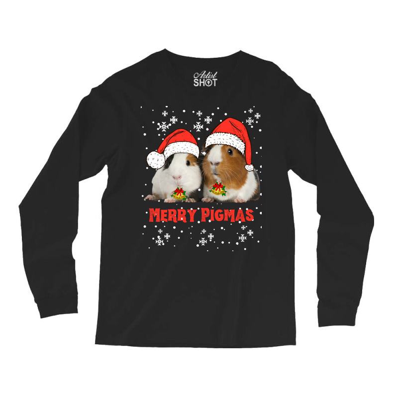 Funny Guinea Pig Merry Pigamas Christmas Tumblr Long Sleeve Shirts | Artistshot