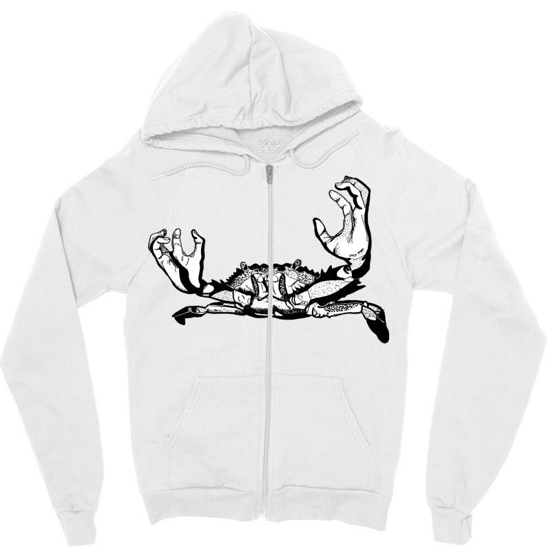 Humanhanded Crab Cute Zipper Hoodie | Artistshot