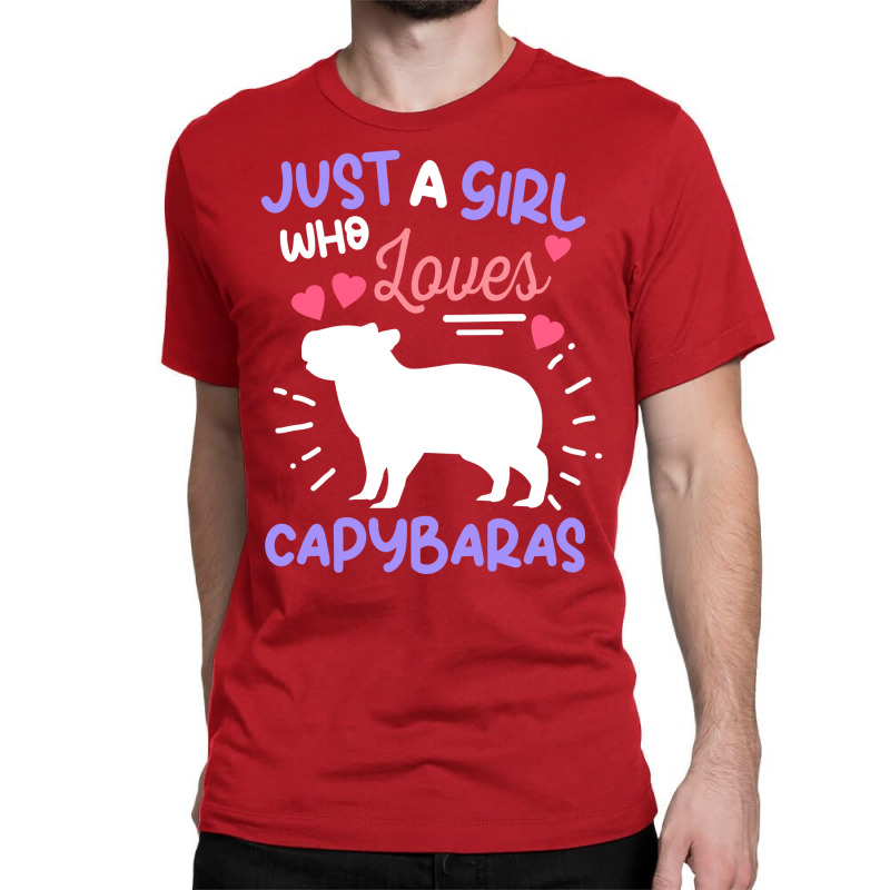 Just A Girl Who Loves Capybaras Yellow Classic T-shirt | Artistshot