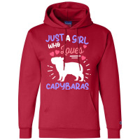 Just A Girl Who Loves Capybaras Yellow Champion Hoodie | Artistshot