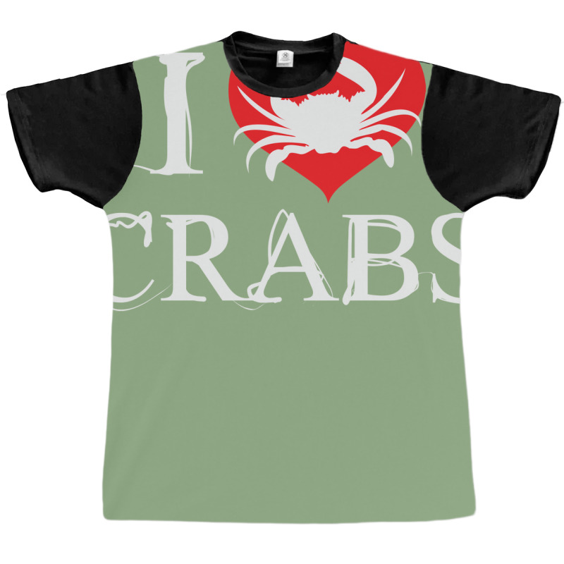 I Love Crabs Heart Crab Crustacean Summer Graphic T-shirt | Artistshot