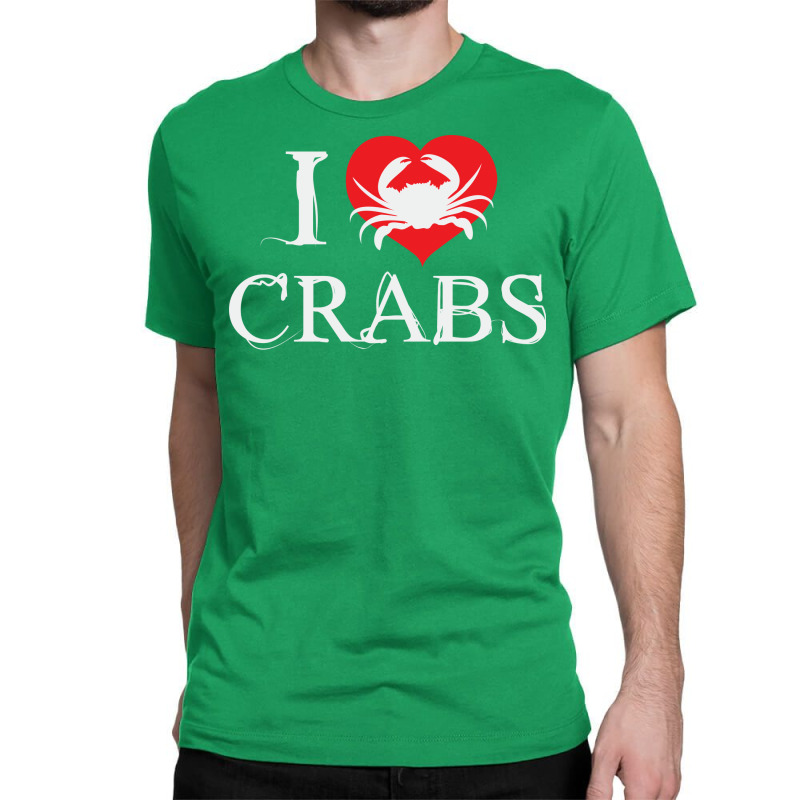 I Love Crabs Heart Crab Crustacean Summer Classic T-shirt | Artistshot