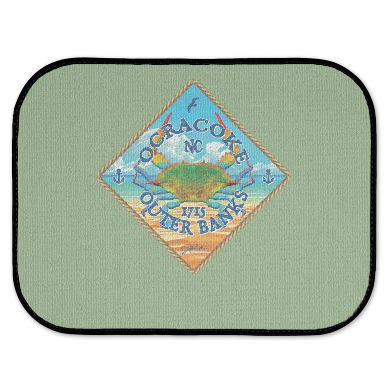 Ocracoke Outer Banks North Carolina Blue Crab On B Rear Car Mat | Artistshot