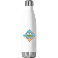 Ocracoke Outer Banks North Carolina Blue Crab On B Stainless Steel Water Bottle | Artistshot