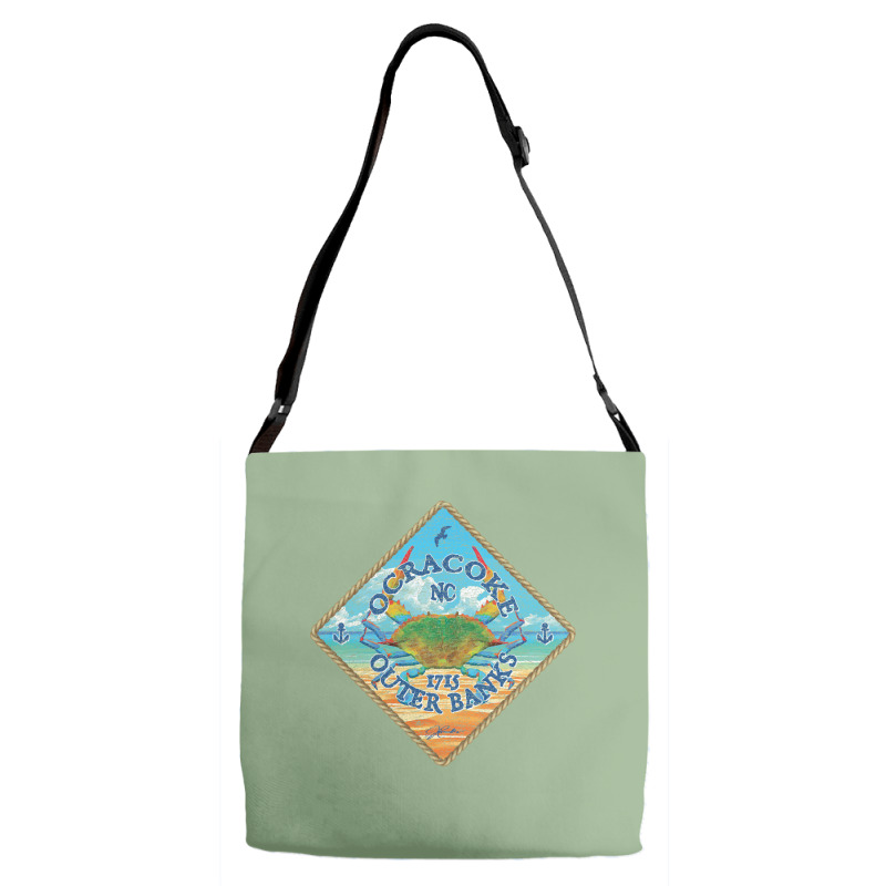 Ocracoke Outer Banks North Carolina Blue Crab On B Adjustable Strap Totes | Artistshot