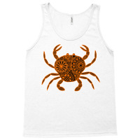 Mandala Crab Orange And Black Inverted Travel Tank Top | Artistshot