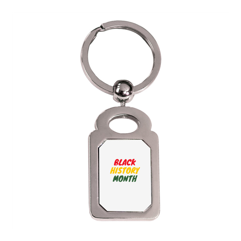 Black History Month 20230214t040613015 Silver Rectangle Keychain | Artistshot