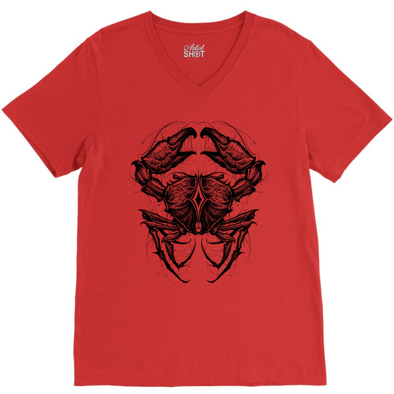 Ornamental Crab Hippie V-neck Tee | Artistshot