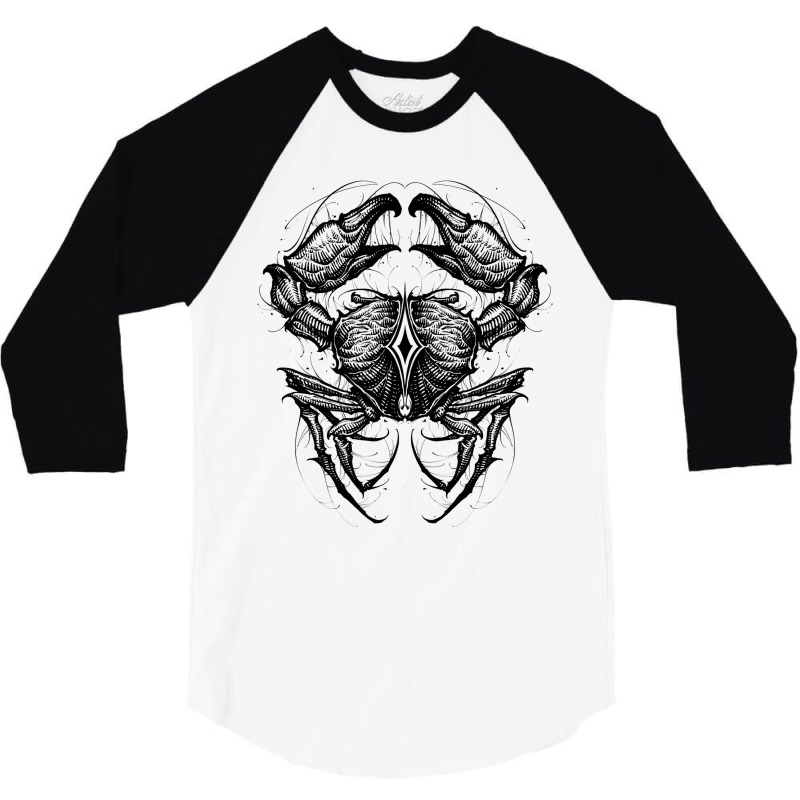 Ornamental Crab Hippie 3/4 Sleeve Shirt | Artistshot