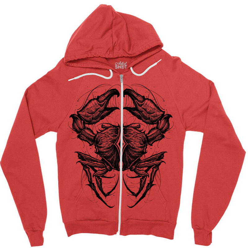 Ornamental Crab Hippie Zipper Hoodie | Artistshot