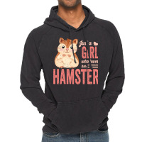 Just A Girl Who Loves Hamsters Cute Pet Hamster Bl Vintage Hoodie | Artistshot