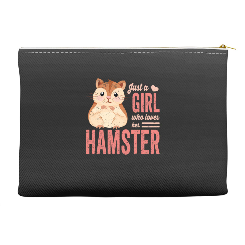 Just A Girl Who Loves Hamsters Cute Pet Hamster Bl Accessory Pouches | Artistshot