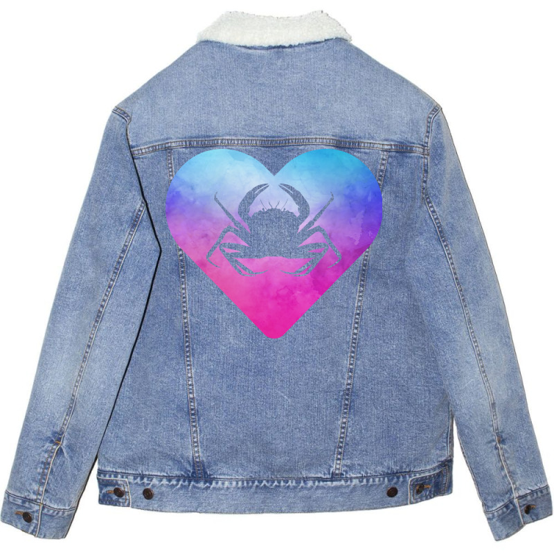 Women Or Girls Crab Vintage Unisex Sherpa-lined Denim Jacket | Artistshot