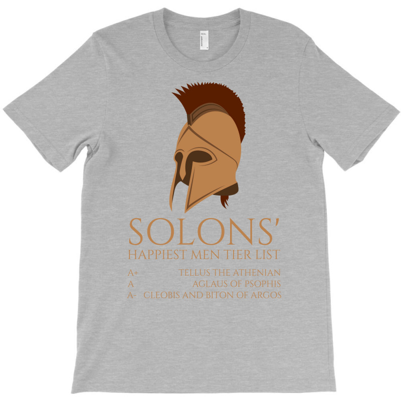 Solons Happiest Men Tier List Ancient Greek Histor T-Shirt by siannecortao | Artistshot