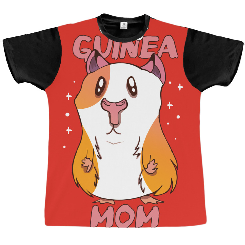 Cute Guinea Pig Mom Cartoon Gift 70s Graphic T-shirt | Artistshot