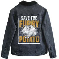 Guinea Pig Animal Pet Vintage Hippie Unisex Sherpa-lined Denim Jacket | Artistshot