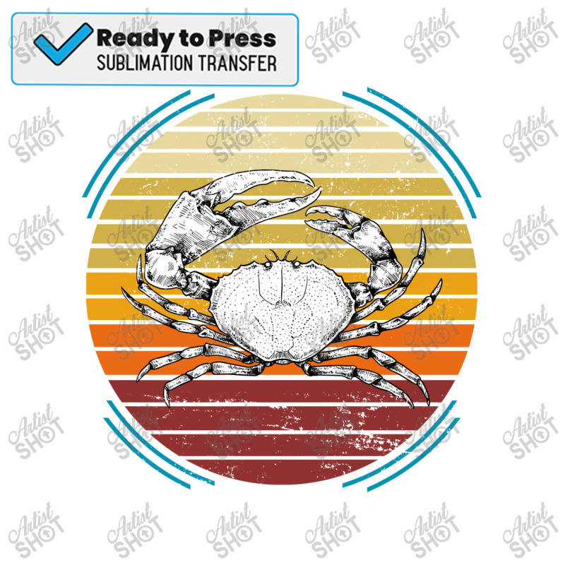 Animal Retro Crab Cool Sublimation Transfer | Artistshot