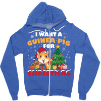 Guinea Pig For Christmas Funny Christmas Gift Gree Zipper Hoodie | Artistshot