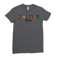 Home Health Nurse Merry Christmas Buffalo Plaid Nu Ladies Fitted T-shirt | Artistshot