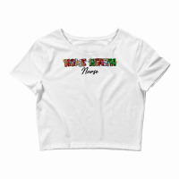 Home Health Nurse Merry Christmas Buffalo Plaid Nu Crop Top | Artistshot