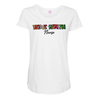 Home Health Nurse Merry Christmas Buffalo Plaid Nu Maternity Scoop Neck T-shirt | Artistshot