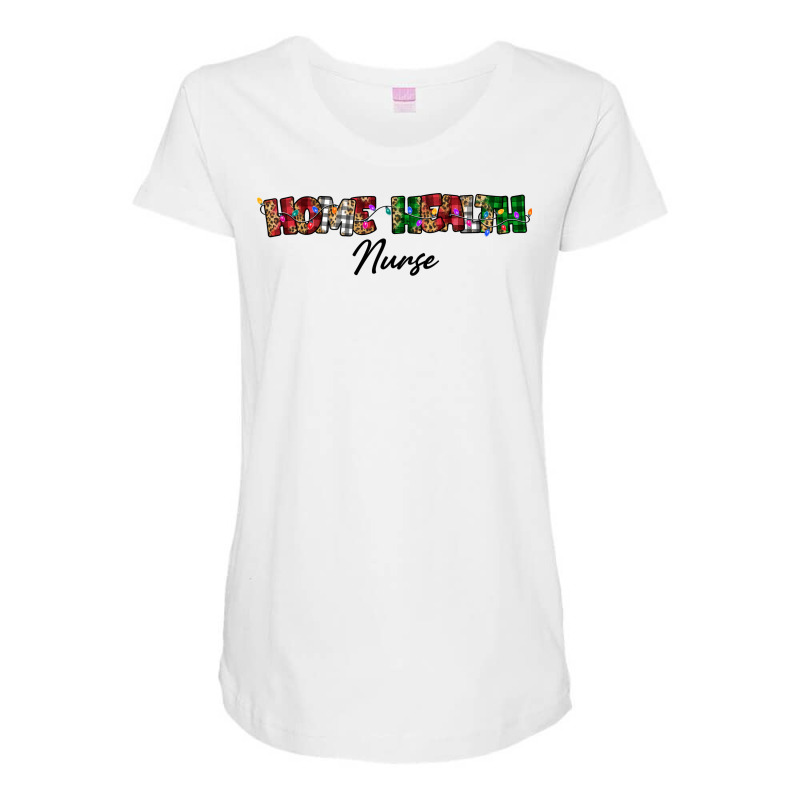 Home Health Nurse Merry Christmas Buffalo Plaid Nu Maternity Scoop Neck T-shirt by aneekvilmit | Artistshot