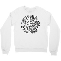 Floral Brain Mental Health Funny Crewneck Sweatshirt | Artistshot