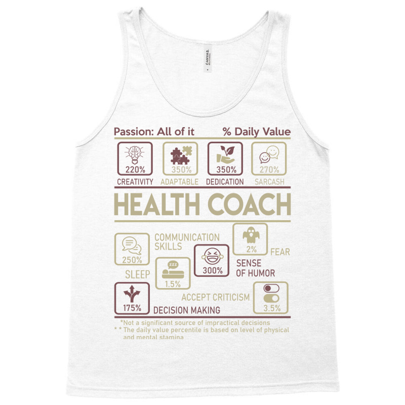 Health Coach T  Multitasking Daily Value Gift Item Tank Top | Artistshot