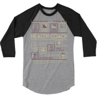 Health Coach T  Multitasking Daily Value Gift Item 3/4 Sleeve Shirt | Artistshot