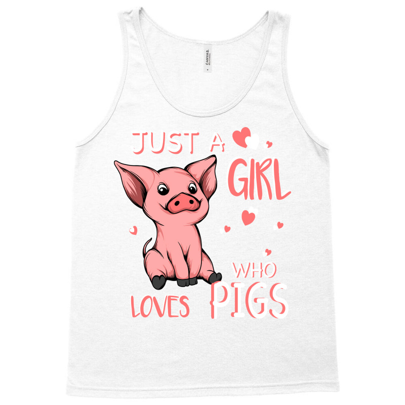 Just A Girl Who Loves Pigs Hipster Tank Top | Artistshot