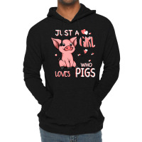 Just A Girl Who Loves Pigs Hipster Lightweight Hoodie | Artistshot