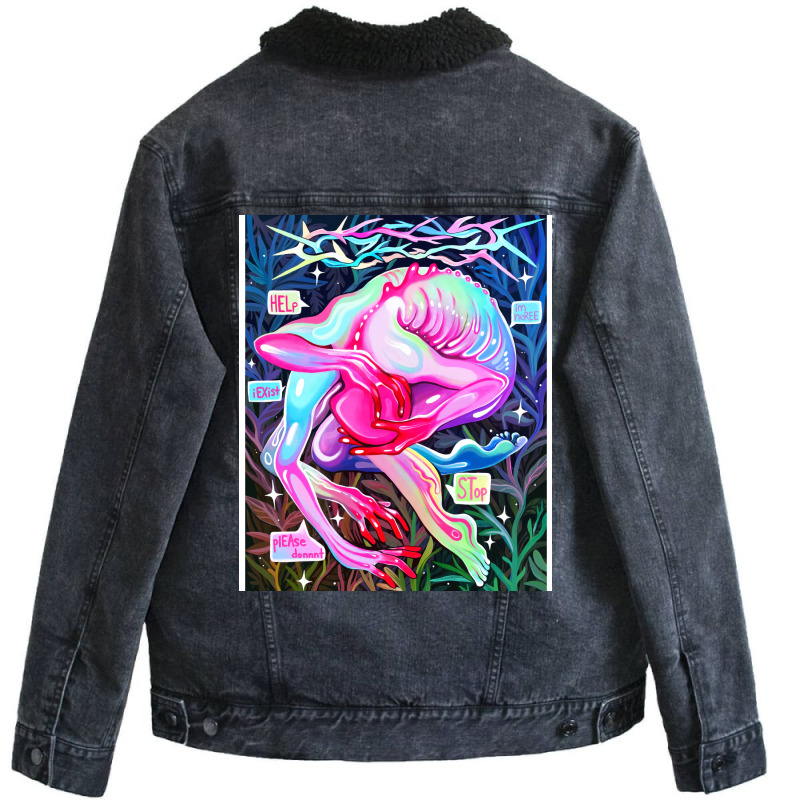 Dissociation 80s Unisex Sherpa-lined Denim Jacket | Artistshot