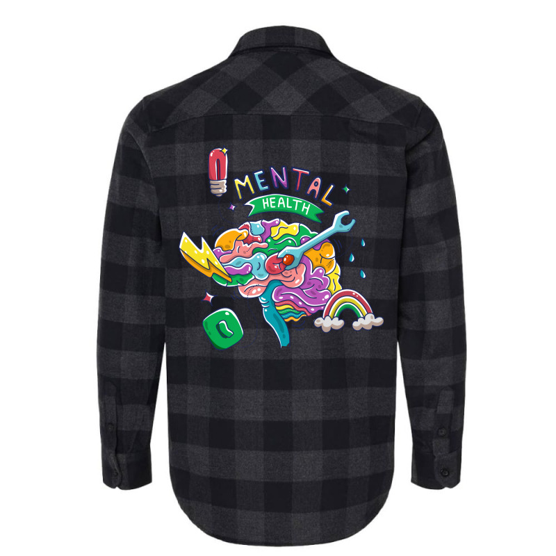 Mental Health Concept Humor Flannel Shirt | Artistshot