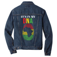 Its In My Dna Black History Fingerprint African Bl Men Denim Jacket | Artistshot