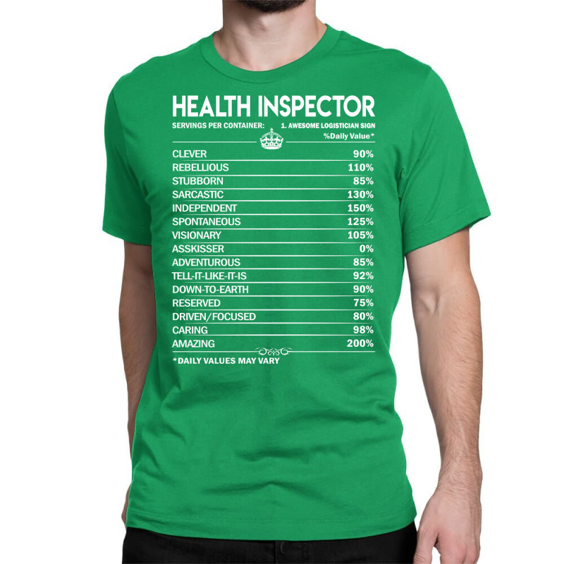 Health Inspector T  Health Inspector Factors Daily Classic T-shirt by lumnmevljac | Artistshot