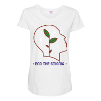 Mental Health Awareness End The Stigma Retro Maternity Scoop Neck T-shirt | Artistshot