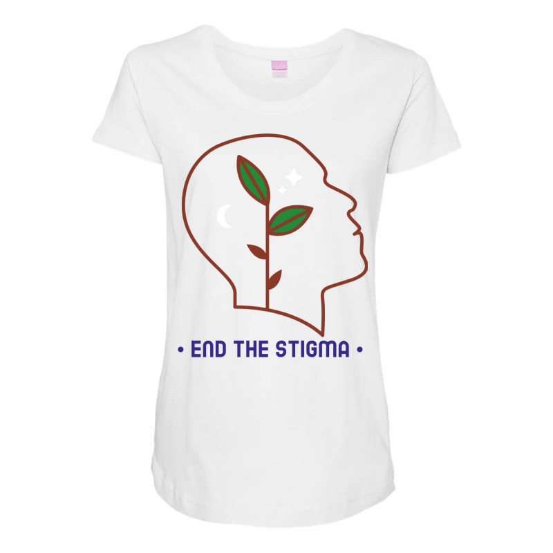 Mental Health Awareness End The Stigma Retro Maternity Scoop Neck T-shirt by laetybaaserk | Artistshot