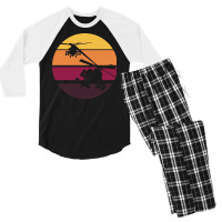 Gun Pilot Into The Sunset Men's 3/4 Sleeve Pajama Set | Artistshot