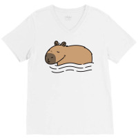 Swimming Capybara Hipster V-neck Tee | Artistshot