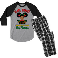 Honoring Past Inspiring Future Melanin Girl Histor Men's 3/4 Sleeve Pajama Set | Artistshot