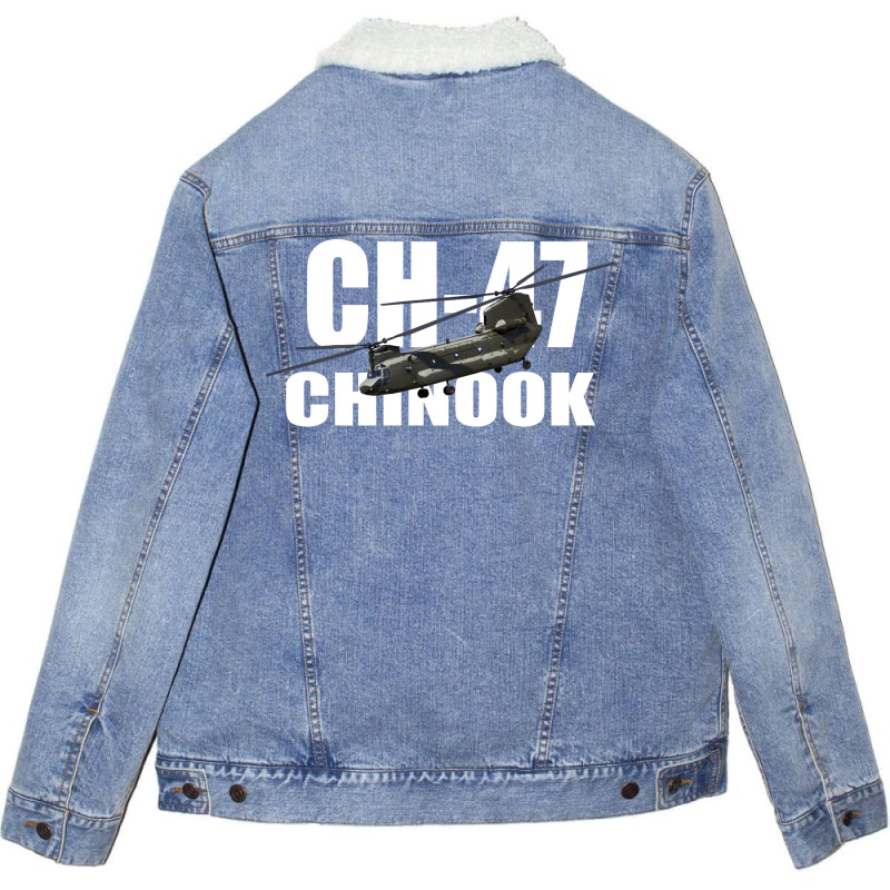 Ch47 Chinook Helicopter Tee Shirt Trending Unisex Sherpa-Lined Denim Jacket by xsavvakuistih | Artistshot