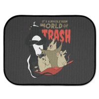 World Of Trash Funny Trash Eating Rodents And A Te Rear Car Mat | Artistshot