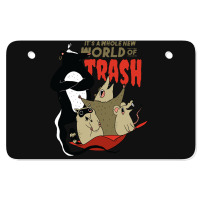 World Of Trash Funny Trash Eating Rodents And A Te Atv License Plate | Artistshot