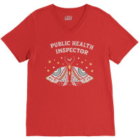 Public Health Inspector Boho Butterfly Design V-neck Tee | Artistshot