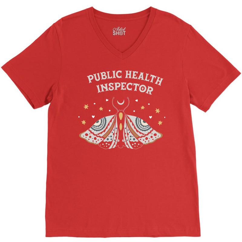 Public Health Inspector Boho Butterfly Design V-Neck Tee by gurevamelvod | Artistshot