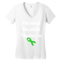 Mental Health Matters Blue 80s Women's V-neck T-shirt | Artistshot