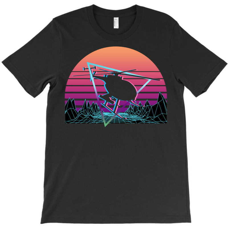 Helicopter Pilot Chopper Copter Vaporwave Aestheti T-shirt | Artistshot